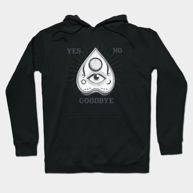 Yes No Goodbye Magic Ouija Vintage Planchette Design Hoodie by LittleBunnySunshine